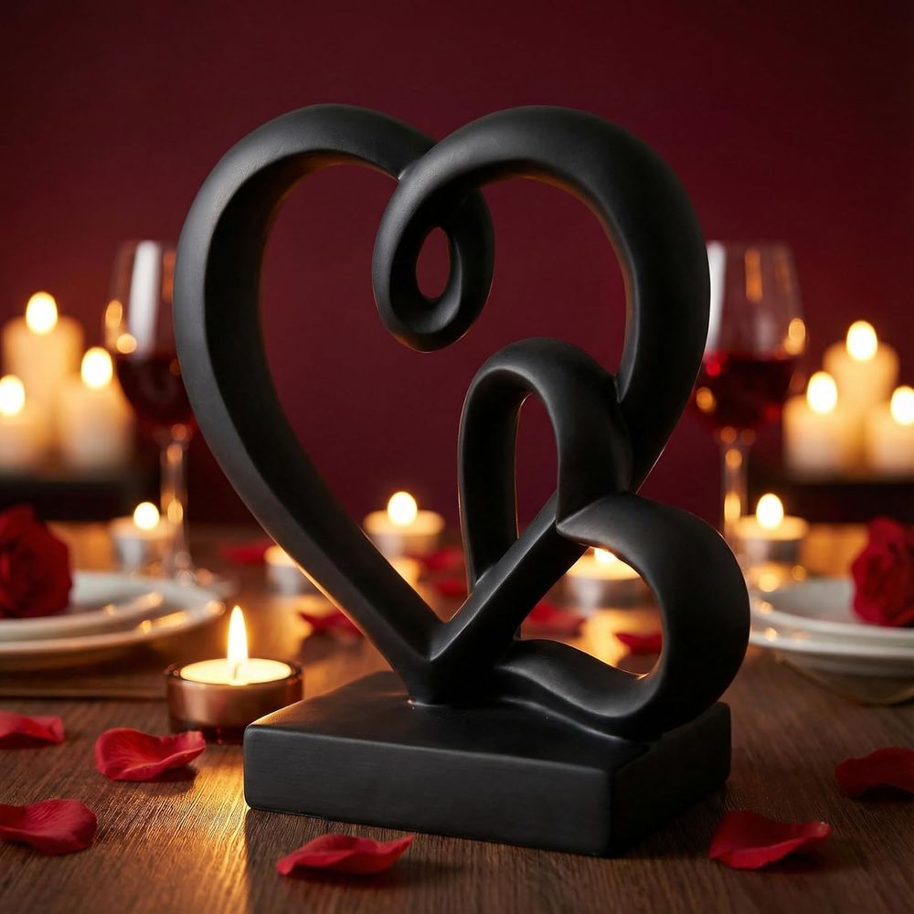 Resin Art Anniversary Gift - Wedding Anniversary Gifts - Two Hearts