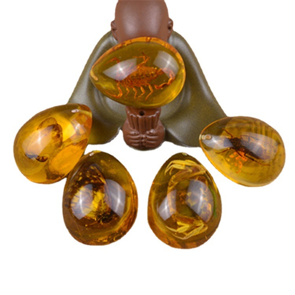 Natural Rough Butterfly Amber  - Resin Art Necklace review and price