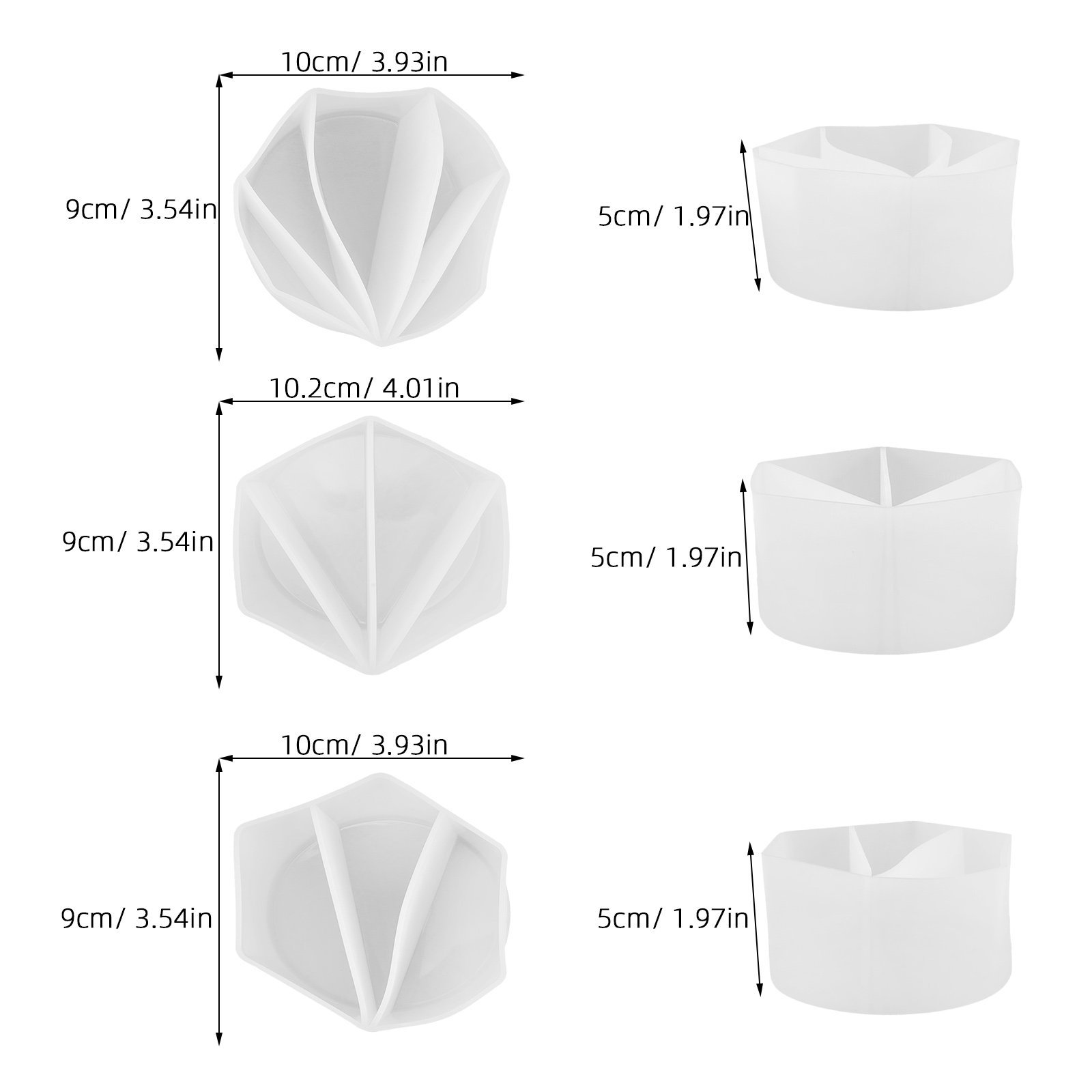 3Pcs Silicone Split Cups Fluid - Resin Art Pouring review and price