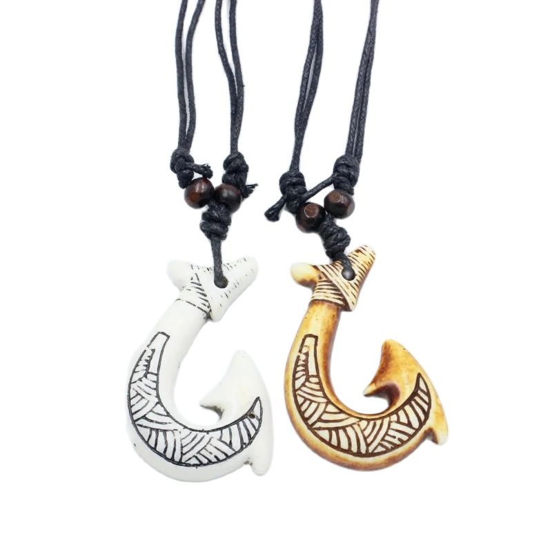 New Zealand Maori fishhook nec - Resin Art Necklace review and price