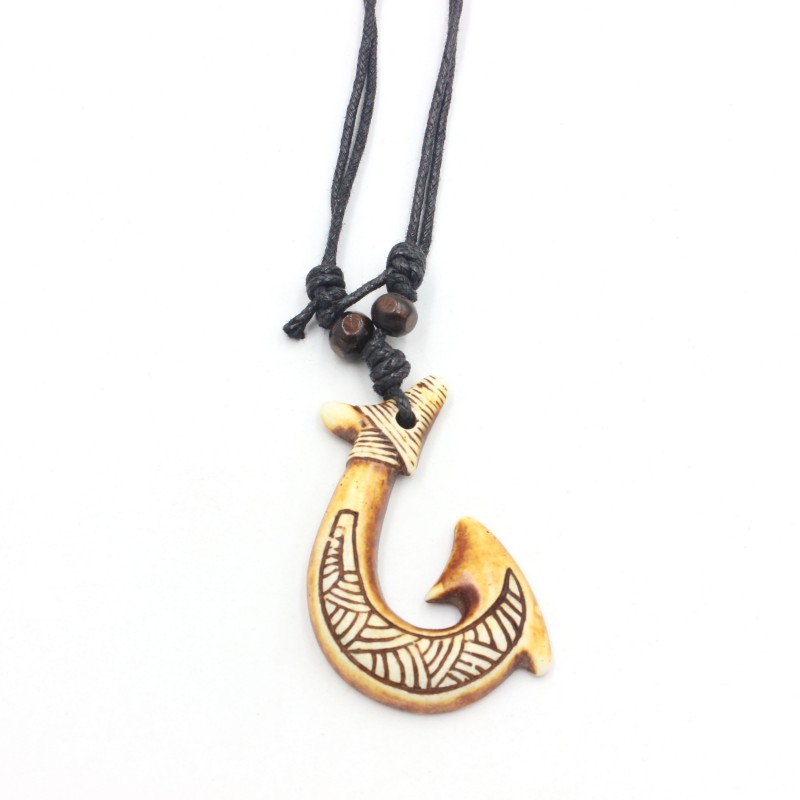 New Zealand Maori fishhook nec - Resin Art Necklace review and price