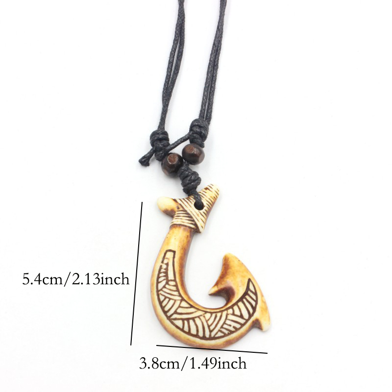 New Zealand Maori fishhook nec - Resin Art Necklace review and price