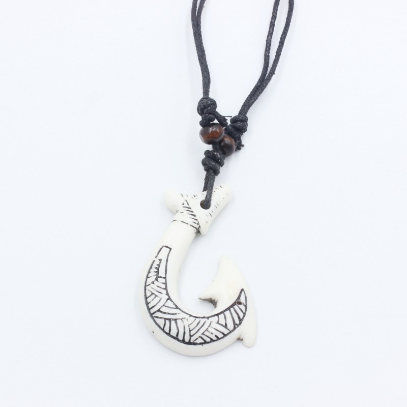 New Zealand Maori fishhook nec - Resin Art Necklace review and price