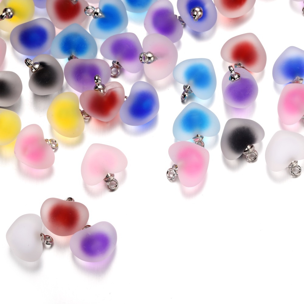 10pcs/lot Resin Frosted Multic - Resin Art Necklace review and price