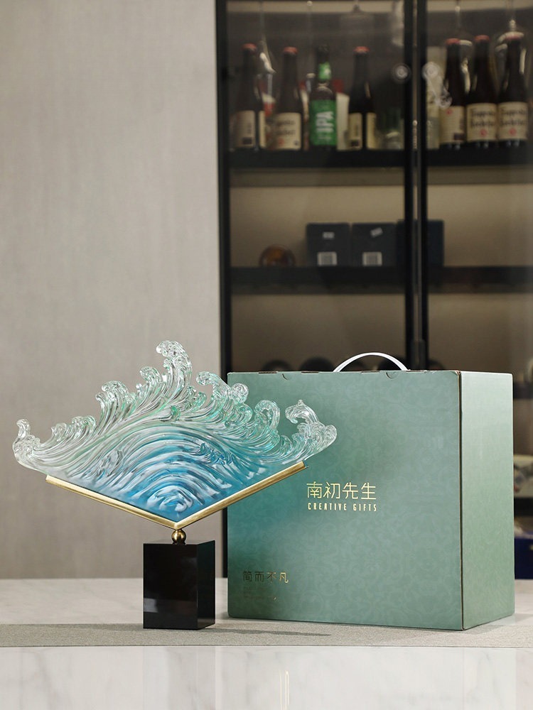 Transparent Gradient Ocean Wav - Resin Art Anniversary Gift review and price