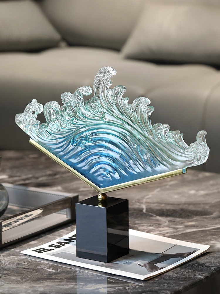 Transparent Gradient Ocean Wav - Resin Art Anniversary Gift review and price