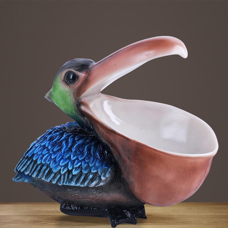 ‌Toucan Pelican Figurine, Key  - Resin Art Unique Ideas review and price