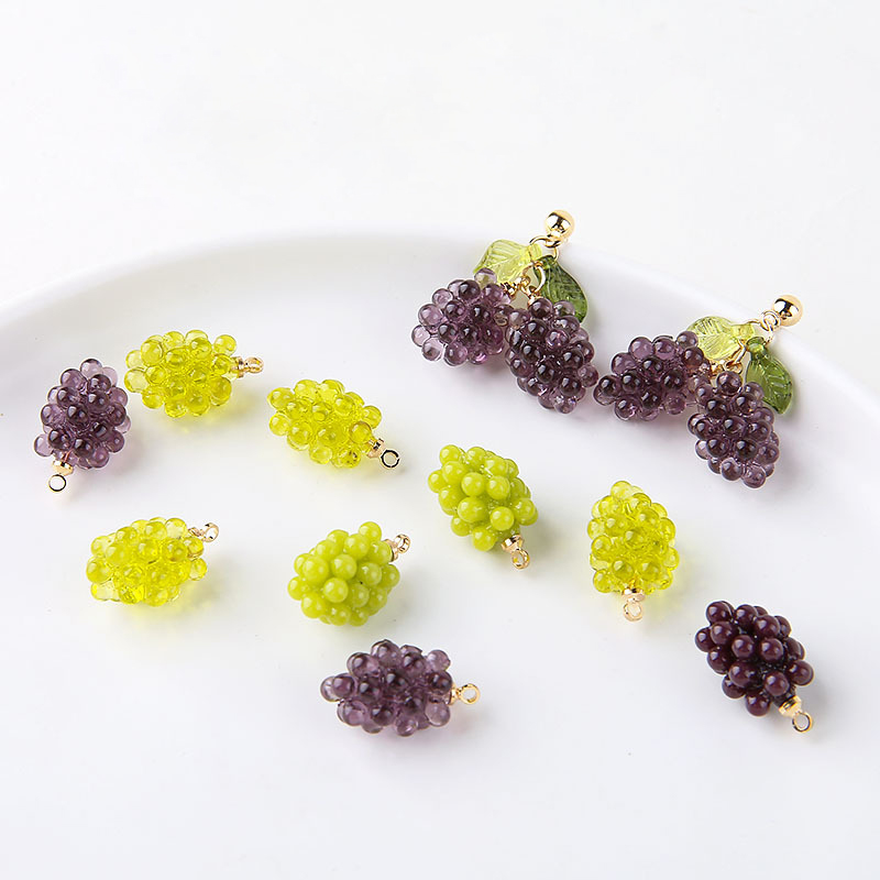 6pcs Cute Little Grapes Resin  - Resin Art Engagement review and price