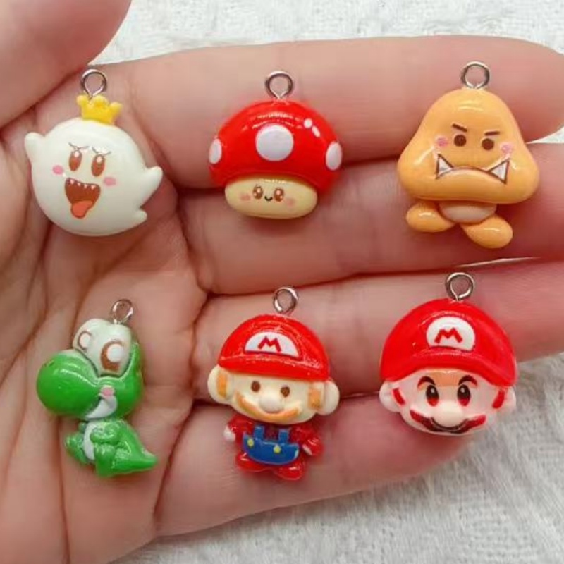 10pcs resin cartoon pendant, D - Resin Art Engagement review and price