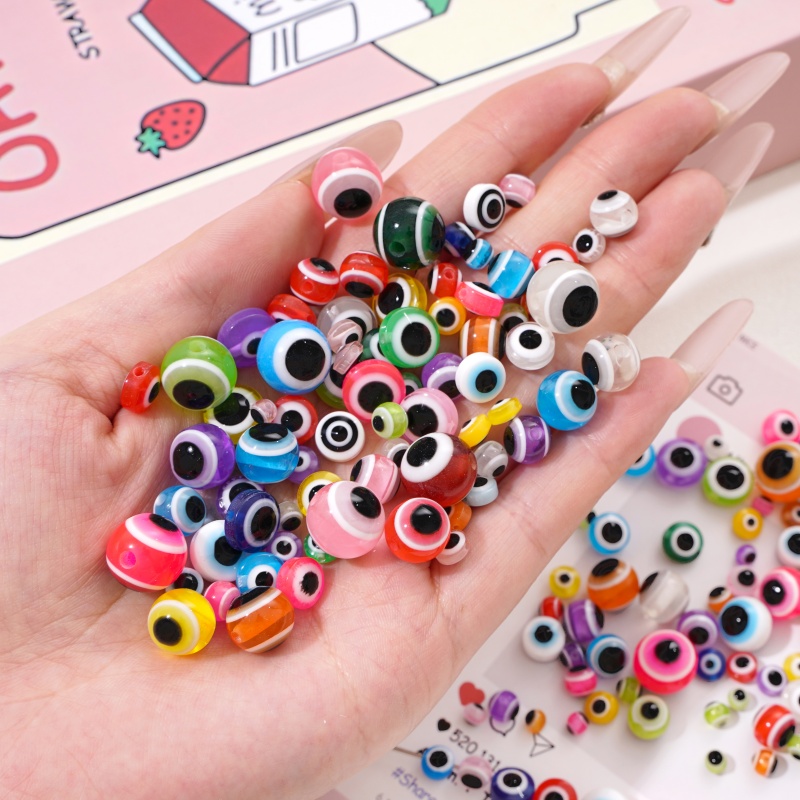 25pcs 12mm Resin Evil Eye Bead - Resin Art Necklace review and price