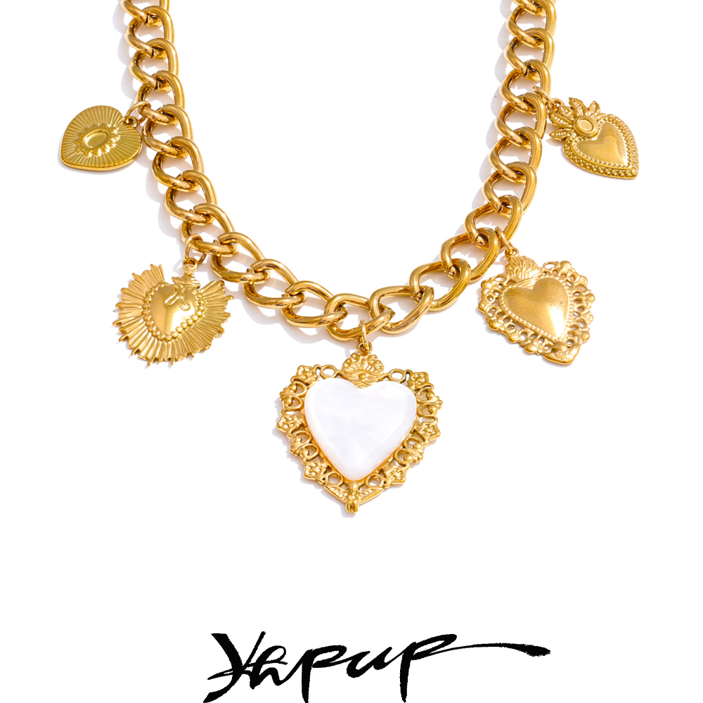 Yhpup 18K Golden Plated Stainl - Resin Art Necklace review and price