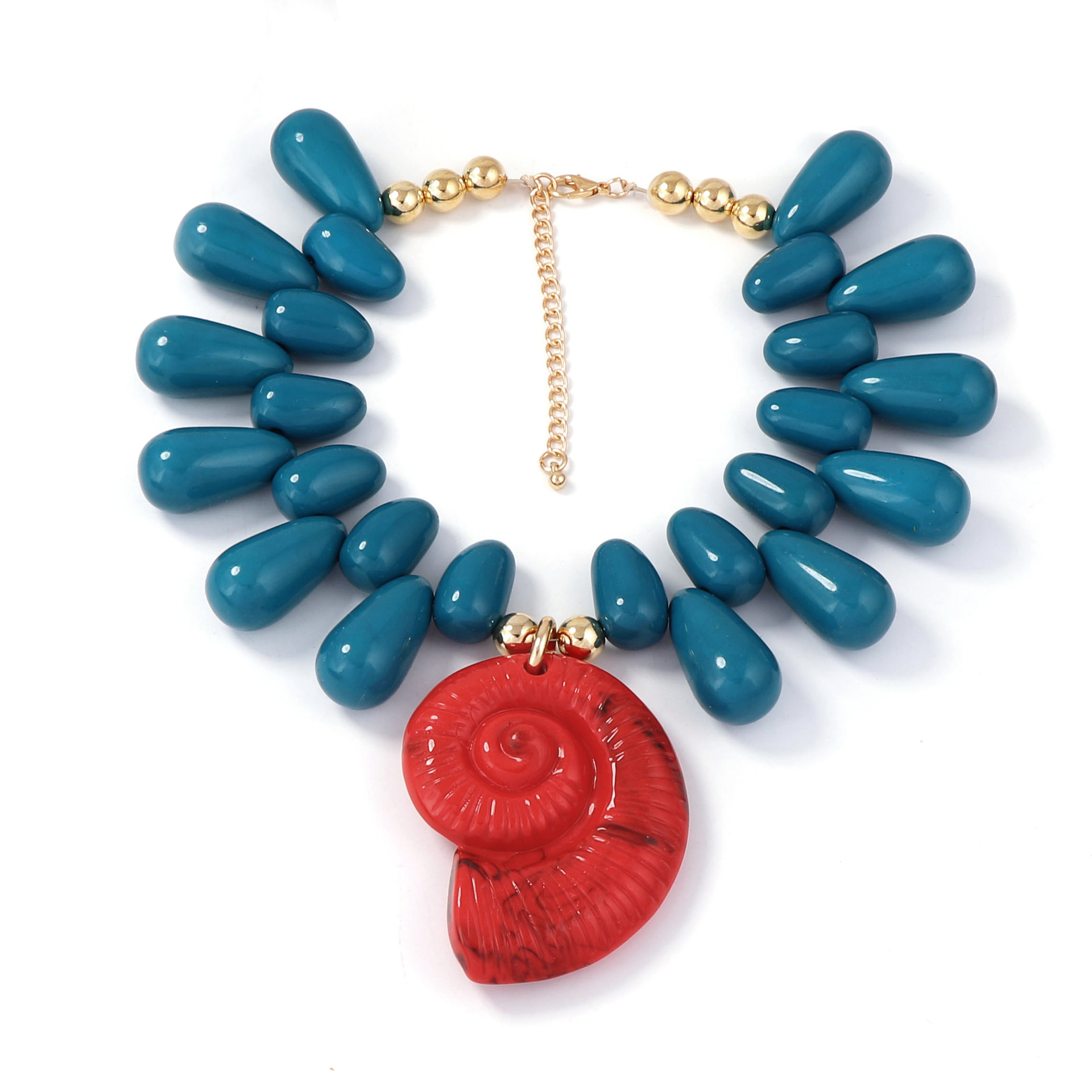 Boho Conch Pendant Choker Neck - Resin Art Necklace review and price